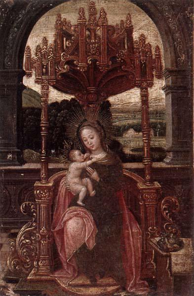 unknow artist The virgin and child enthroned Germany oil painting art